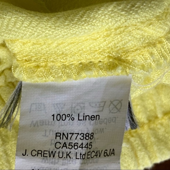 J.Crew Yellow Drapey Drawstring Linen Size Pants 00 - Picture 9 of 10
